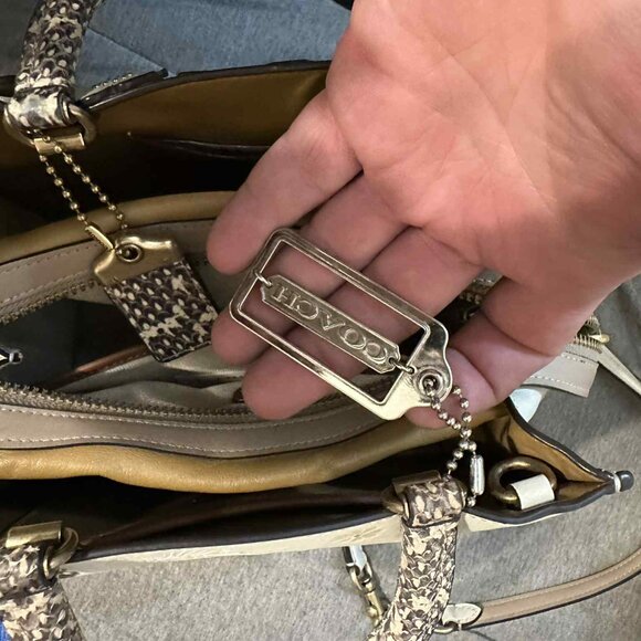 Coach Rogue Bag 25 In Colorblock With Tea Rose And Snakeskin Detail C8511 - Picture 3 of 12